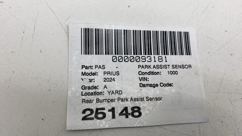 ⭕ 23-25 Toyota Prius Bumper PDC Single Parking Assist Sensor White 893
