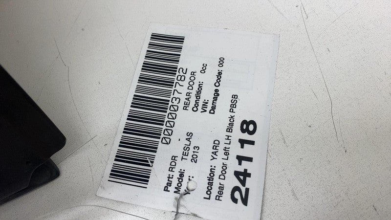 ⭕ 2012-2015 Tesla Model S Rear Driver Side Door Shell Panel Left LH Bl