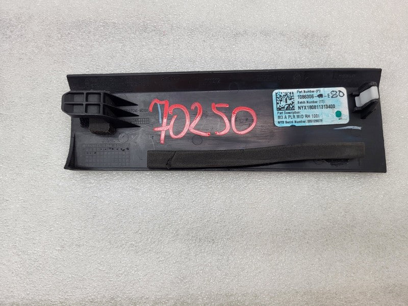108630600E ⭕ 2017-2023 Tesla Model 3 Passenger Right Mid A-Pillar Trim Cover 1086306-00-E