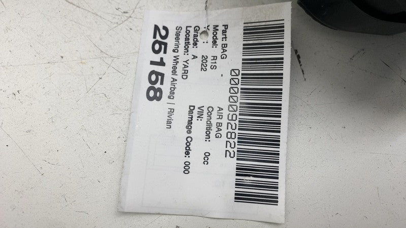 ⭕ 2022 Rivian EDV-700 Van Front Driver Steering Wheel SRS Airbag PT000