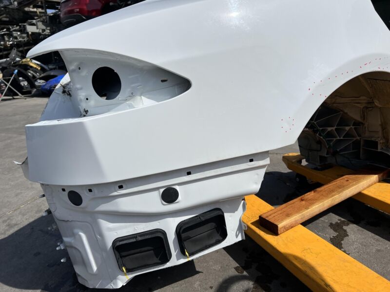 2012-2016 Tesla Model S Rear Quarter Panel Structural Cutout Right RH White PBCW