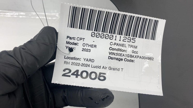 P11-NSK0BA-02 ⭕ 2022-2024 Lucid Air Bolster Panel Right Leather Graphite OEM RH P11-NSK0BA-02