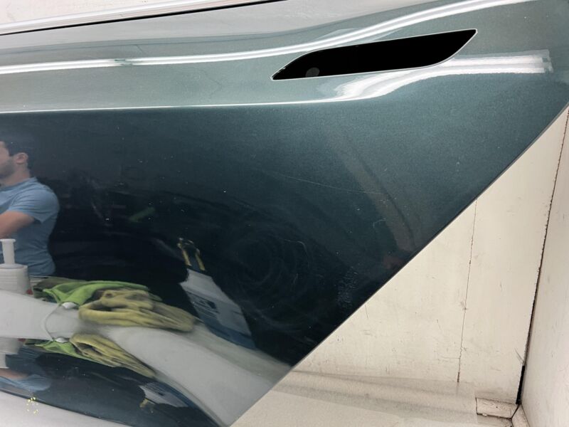 2012-2015 Tesla Model S MS Rear Driver Side Door Shell Panel Left LH Green PMSG