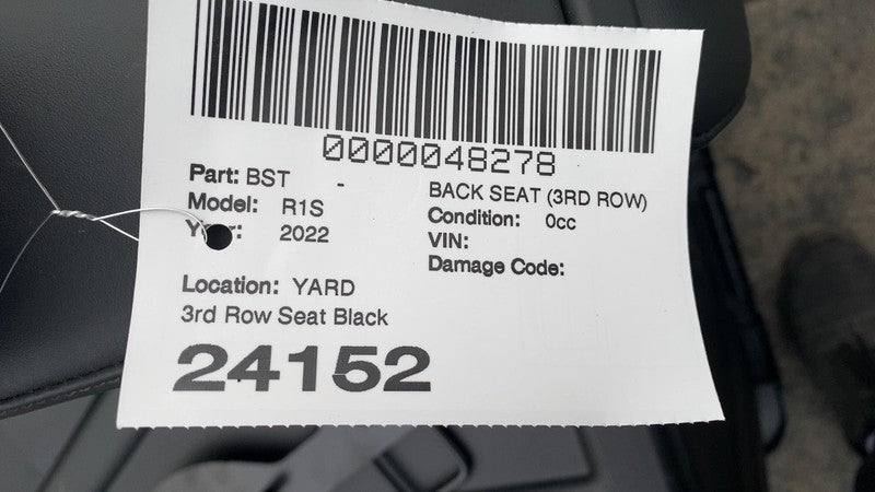 2022 2023 2024 Rivian R1S Rear Left & Right 3rd Row Seat Cushion Black Mountain