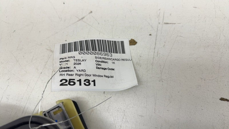 ⭕ 2025-2026 Tesla Model Y Rear Right Door Window Regulator & Motor 200