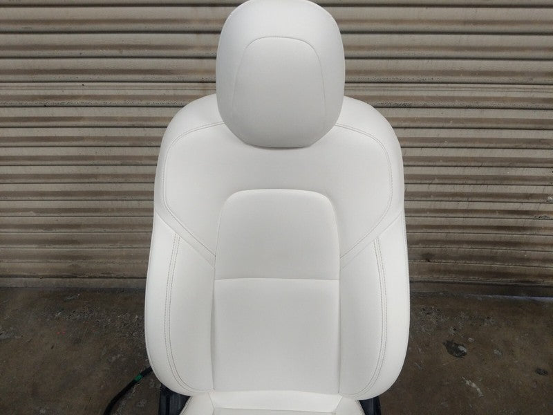 ⭕ 2017-2022 Tesla Model 3 Front Passenger Side 1st Row Seat Leather White Right