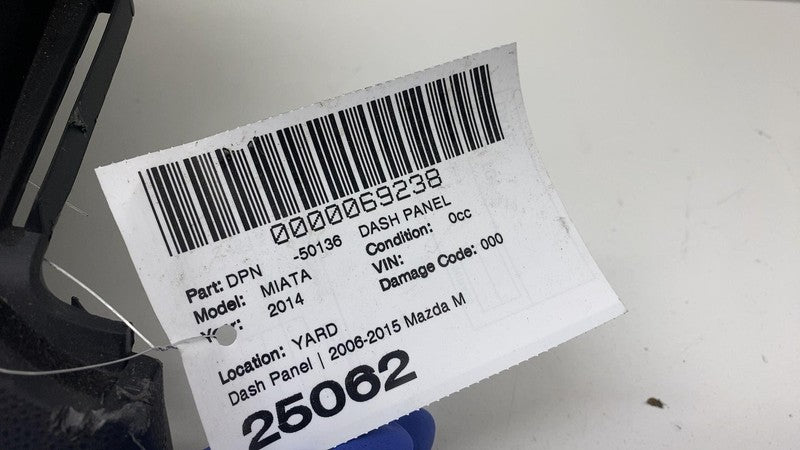 ⭕ 06-15 Mazda MX-5 Miata Front Dashboard Panel Upper Dash Cover Black