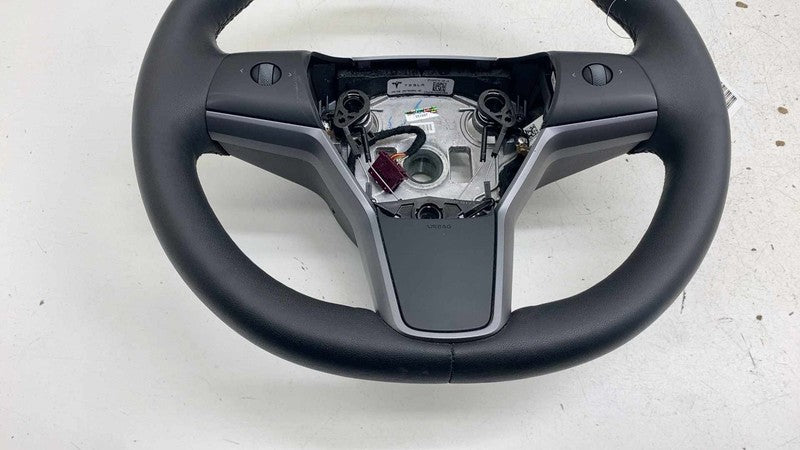 ⭕ 2020-2024 Tesla Model Y Steering Wheel Leather Black Heated OEM 1490
