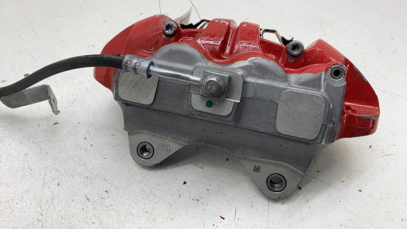 ⭕ 20-23 Tesla Model Y Front Passenger Side Caliper Red w/ Brake Hose L