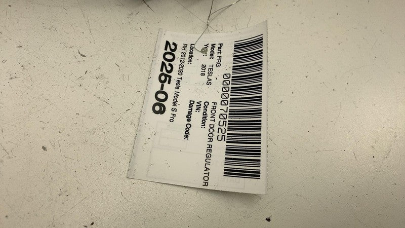 ⭕ 2012-2020 Tesla Model S Front Right Door Window Regulator & Motor 60