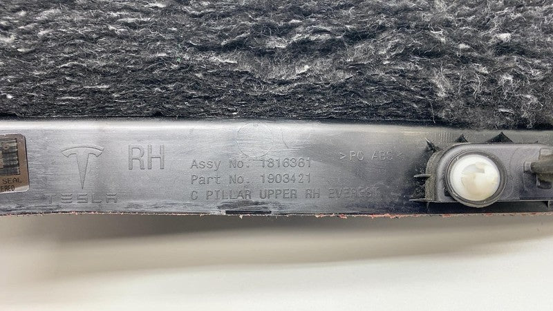 1816361-51-A 2024 Tesla Cybertruck Rear Passenger Side Upper C-Pillar Cover Panel Trim Right
