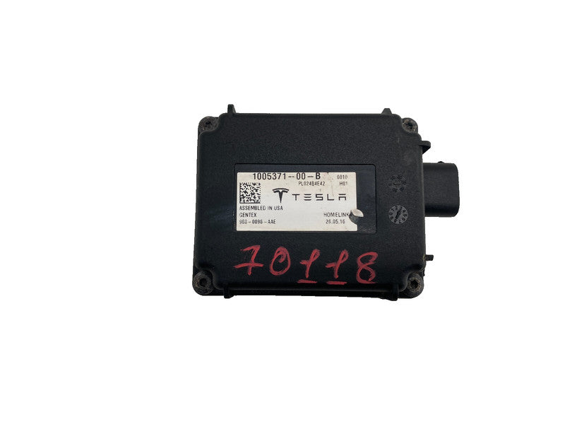 100537100B ⭕ 12-17 Tesla Model S Homelink Computer Garage Door Opener Module 1005371-00-B