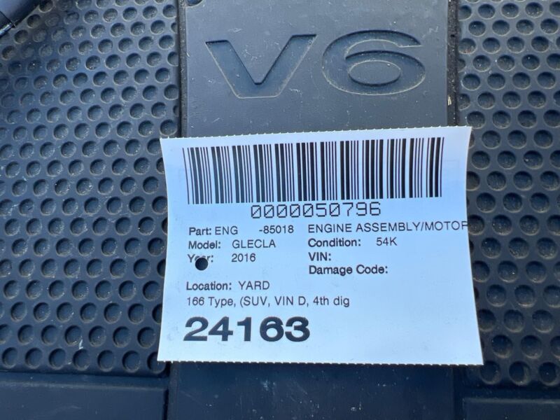 2016 2017 2018 Mercedes-Benz GLE350 Engine 3.5L Sport (4th VIN = D) 166 Type RWD