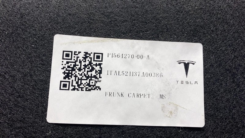 1564270 00 A 2021 2022 2023 2024 Tesla Model S Frunk Luggage Storage Compartment Trim Carpet