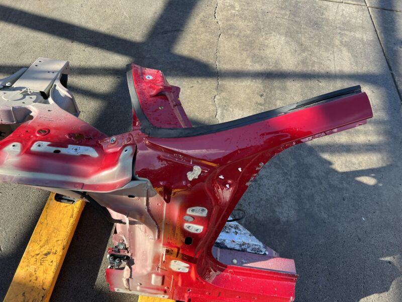 Does not apply 2012-2016 Tesla Model S Front Left Quarter Panel Fender Apron Frame Cut Red PPMR