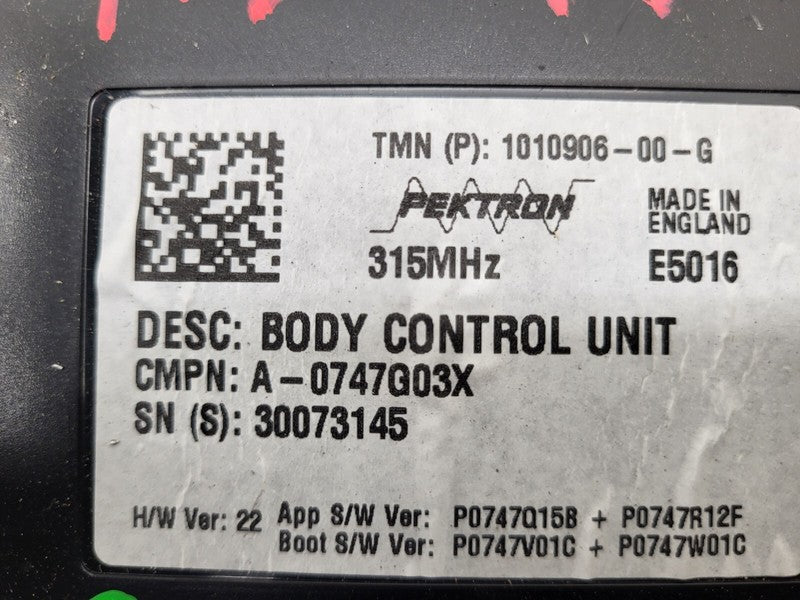 101090600G ⭕ 12-20 Tesla Model S Body Controller BCM Control Module (315MHZ) 1010906-00-G