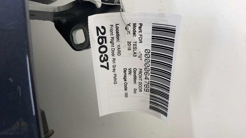 ⭕ 2017-2020 Tesla Model 3 Front Passenger Side Door Shell Panel Right Gray PMNG
