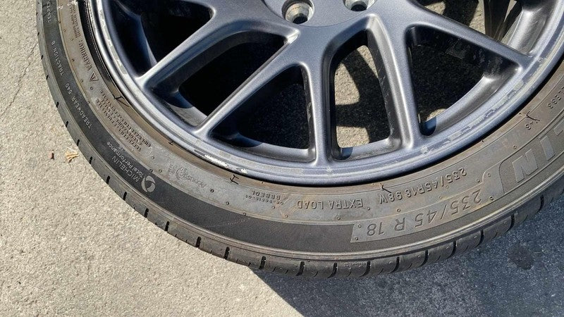 134422900B ⭕ 24 25 Model 3 Wheel Rim 18x8.5J +38MM w/ Michelin Tire 235/45R18 1344229-00-B