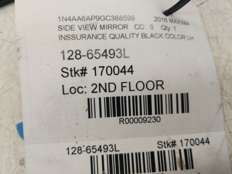 96302 4RA1D 2016-2019 Nissan Maxima Front Driver Side Power Door Mirror Left 96302-4RA1D OEM