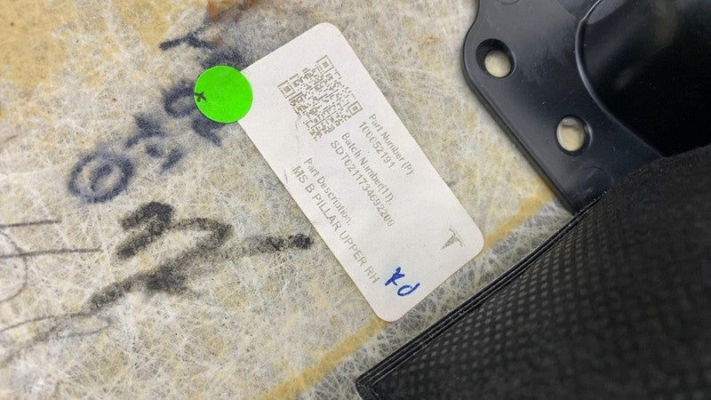 156576501C 2021-2024 Tesla Model S MS Passenger Side Upper B-Pillar Cover Trim Panel Right
