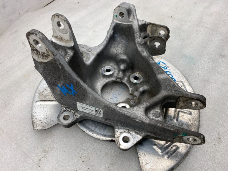 2015-2021 Tesla Model X MX Rear Driver Side Suspension Knuckle & Shield Left OEM