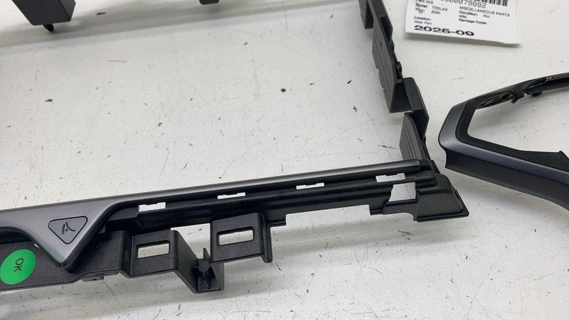⭕ 16-20 Tesla Model X Media Screen & Steering Wheel Trim Bezel Assy 10