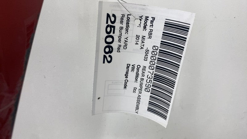 ⭕ 2009 2010 2011 2012 2013 2014 2015 Mazda MX-5 Miata Rear Bumper Assy Red - 41G