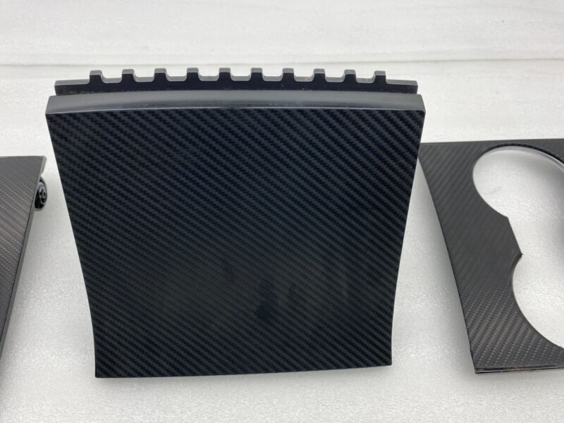108799000B 2017-2023 Tesla Model 3 M3 Center Console Cup Holder Bezel Trim Covers Black OEM