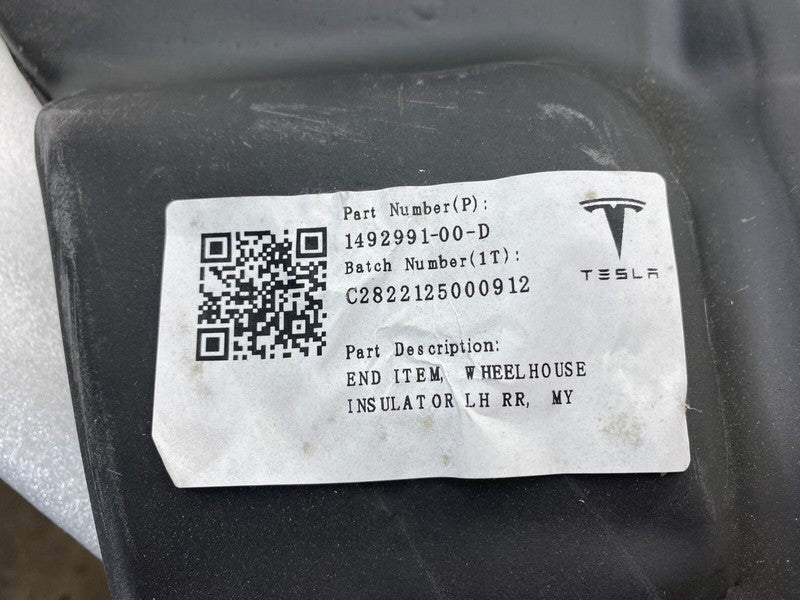 1492991 00 D ⭕ 2020-2024 Tesla Model Y Rear Wheelhouse Absorber Insulator Left 1492991-00-D