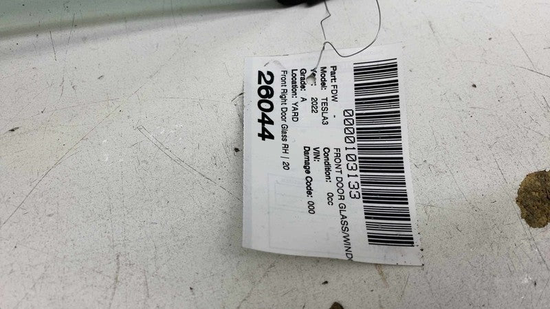 ⭕ 2021-2023 Tesla Model 3 Front Passenger Door Window Glass Right (Dou
