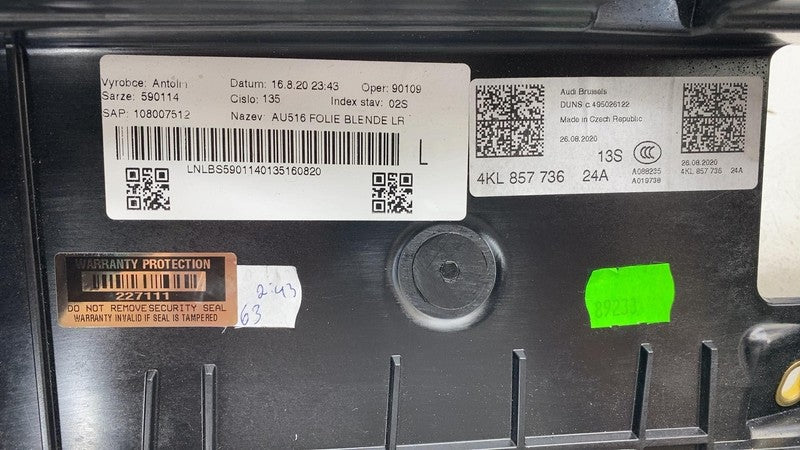 4KL857736 ⭕ 19-23 Audi E-Tron Dashboard Instrument Panel Support Bracket Frame 4KL857736