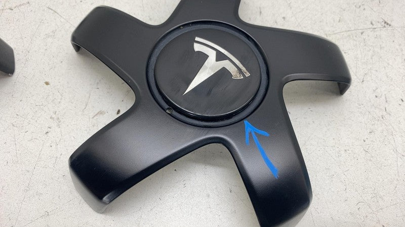 ⭕ 2017-2022 Tesla Model 3 Wheel Center Machined Hub Cap Cover Black x4