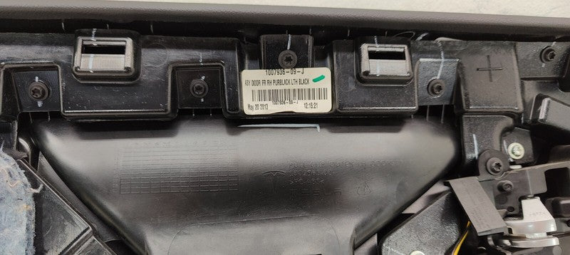 1007936 09 J ⭕ 12-20 Model S Front Right Interior Door Panel Trim Card Cover OEM 1007936-09-J