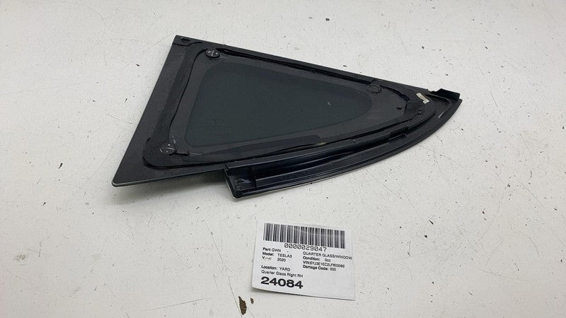 1080706-00 ⭕ 2017-2020 Tesla Model 3 Rear Side Quarter Fixed Window Glass Right OEM 1080706