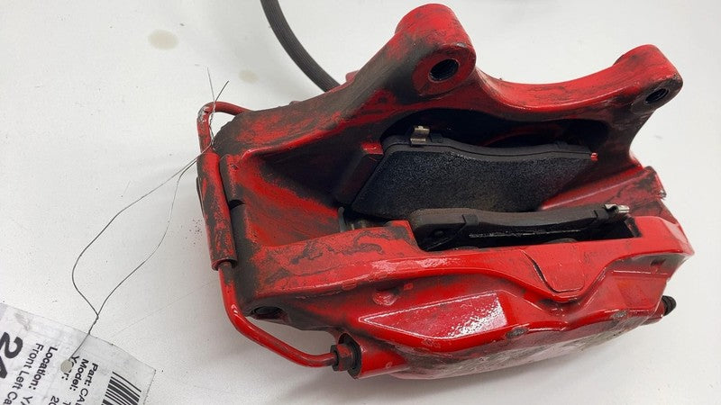 2012-2020 Tesla Model S Front Driver Side Caliper Red w/ Brake Hose Li
