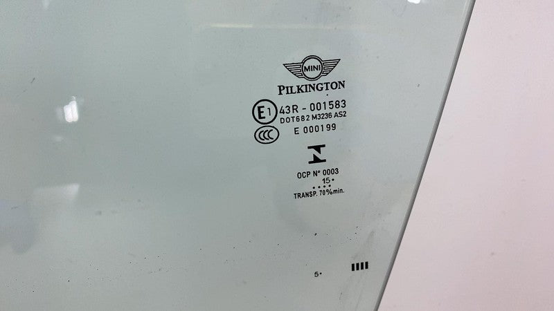 E1 43R-001583 ⭕ 2011-2016 Mini Cooper Countryman R60 Front Driver Side Door Window Glass Left