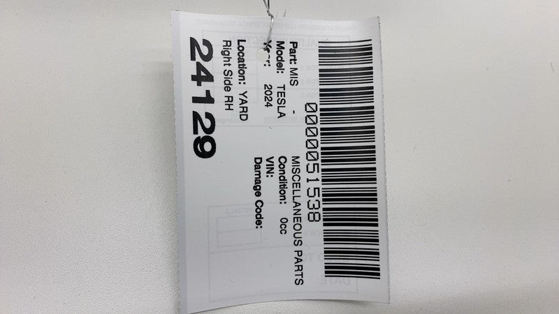 2024 Tesla Cybertruck Rear Passenger 2nd Row Seat Shoulder Panel Cover