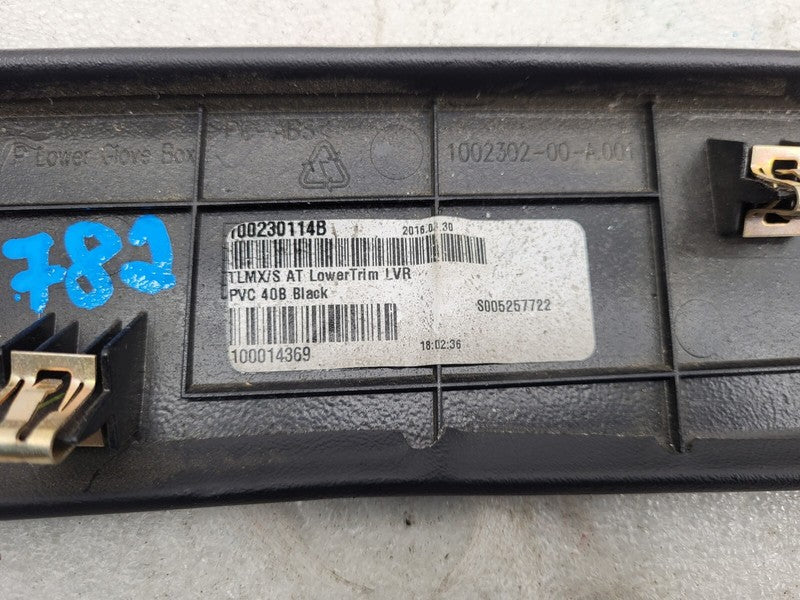 1002302 00 A ⭕ 12-20 Model S X Lower Glove Box Compartment Trim Cover Dash Panel 1002302-00-A