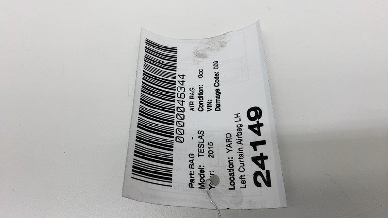 100526100D 2012-2020 Tesla Model S Driver Side Roof Curtain Safety Airbag Left Assembly OEM