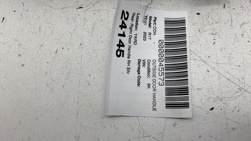 PT00002455-K ⭕ 2022-2024 Rivian R1T R1S Rear Passenger Door Handle Right Silver PT00002455-K
