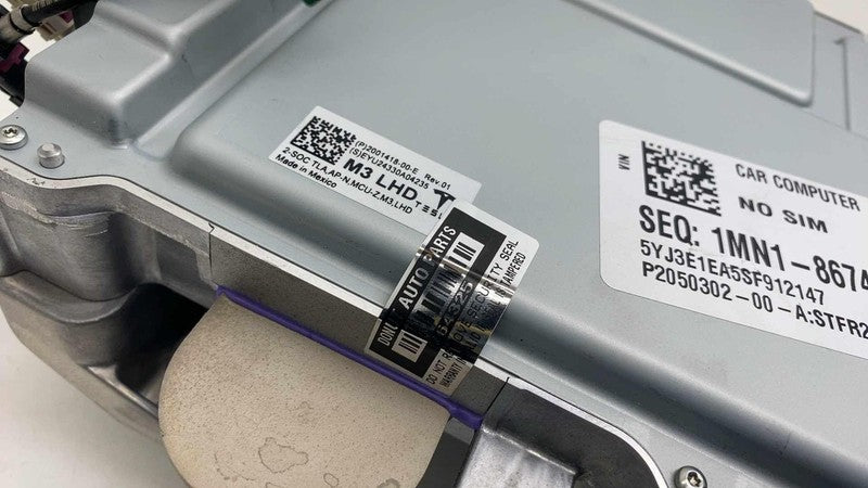 200141800E ⭕ 24-25 Model 3 MCU Media Control Unit Fused Computer Hardware 4.0 2001418-00-E