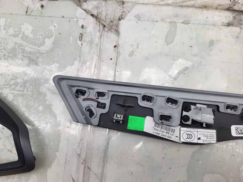 103582622B ⭕2016-2020 Tesla Model X Rear Door Trim Cover Molding Dark Ash Left 1035826-22-B