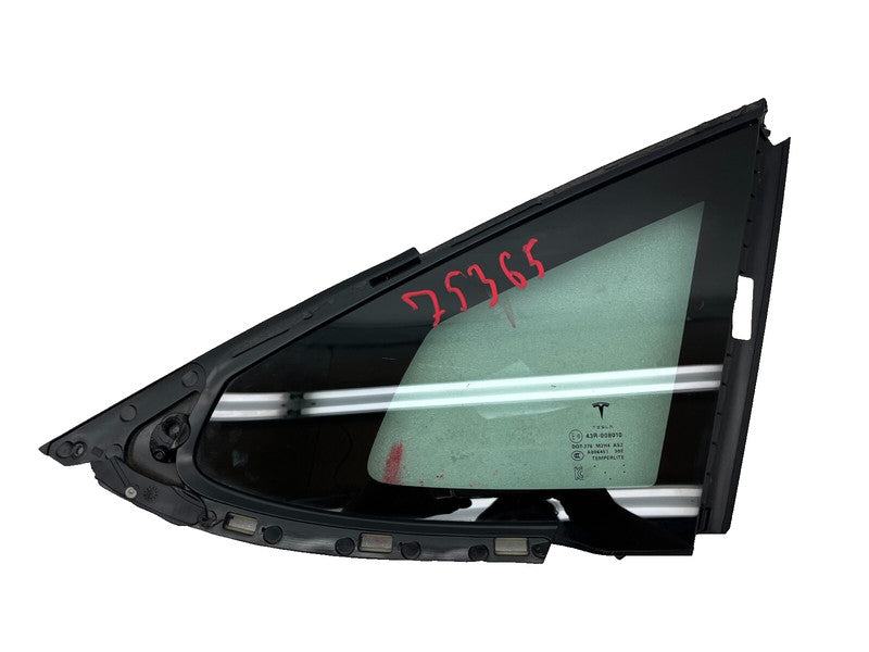 E6 43R-008010 ⭕ 2012-2020 Tesla Model S Rear Passenger Side Quarter Fixed Glass Right Assembly