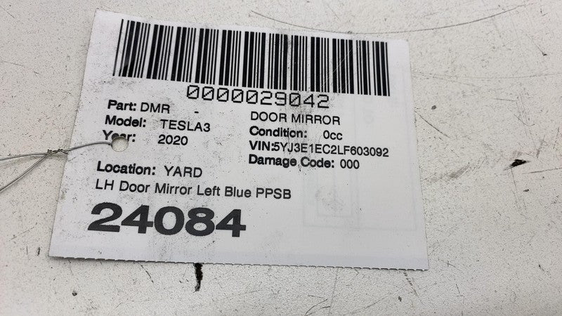 ⭕ 17-20 Model 3 Front Left Exterior Rear View Door Mirror Blue PPSB 11