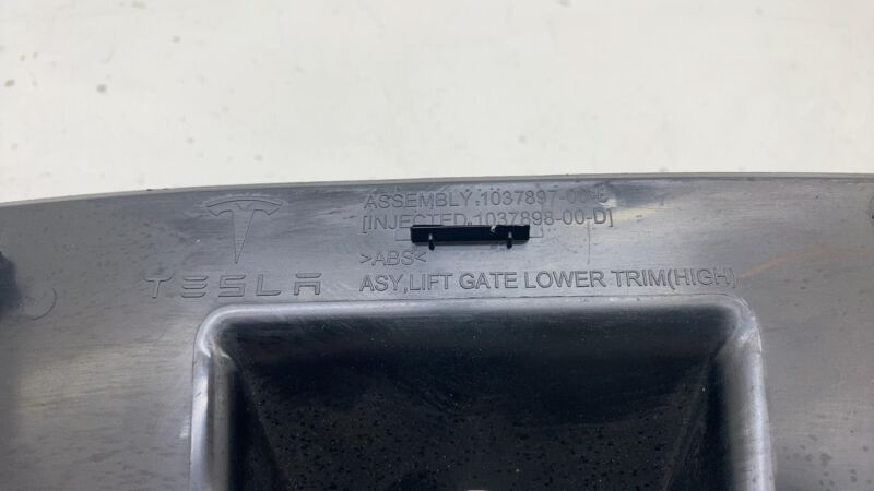 2016-2020 Tesla Model X Rear Liftgate Lower Trim Cover Molding w/ Control Switch