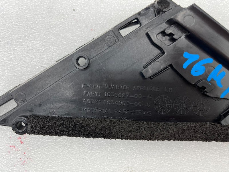 103502700C ⭕ 16-20 Model X Front Left Door Quarter Applique Corner Glass Cover 1034908-00-C