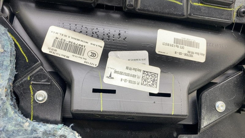 1007936-53-N ⭕ 2012-2020 Tesla Model S Front Right Door Panel Trim Card Cover RH 1007936-53-N