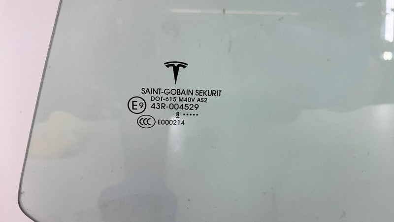 ⭕ 17-23 Tesla Model 3 Rear Driver Side Door Window Glass Left LH Singl