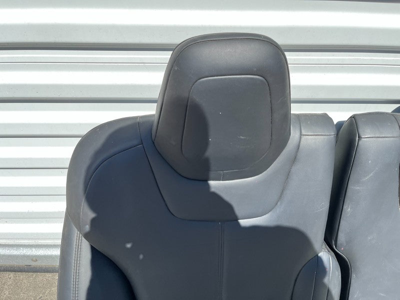 2012-2015 Tesla Model S Rear 2nd Row Seat Upper Cushion w/ Bolster Leather Black