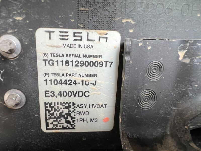 1104424-00-J ⭕ 2017-2020 Tesla Model 3 M3 Battery Pack Long Range Modules 1104424-10-J